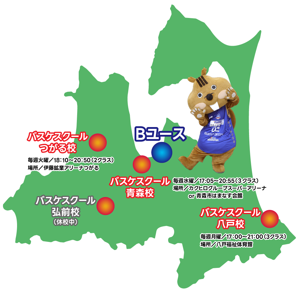 青森ワッツバスケットアカデミー会場