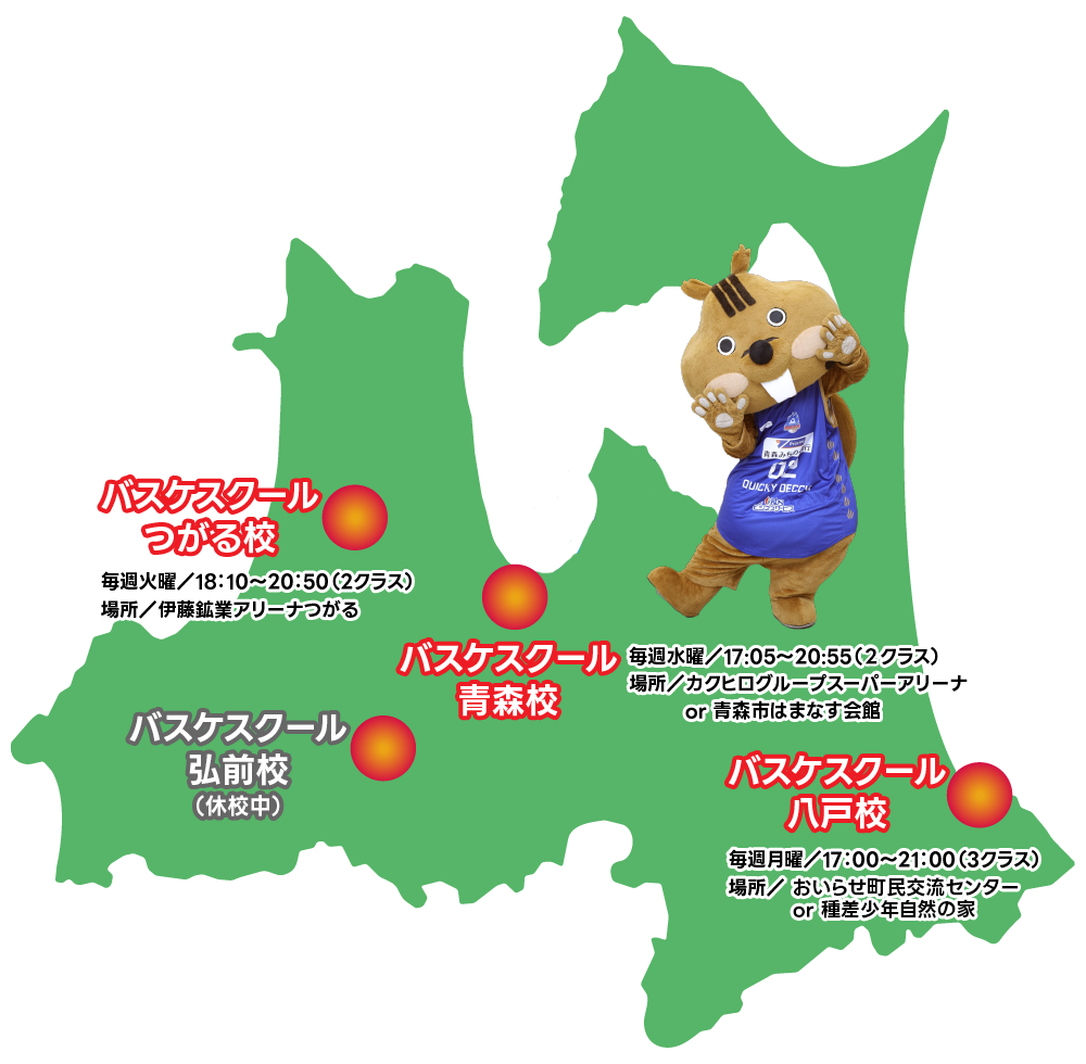 青森ワッツバスケットアカデミー会場